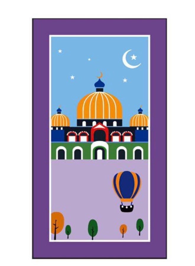 Fun & Bright Kids Prayer Rug – A Lovely Gift with Charming Islamic Art - Image 5